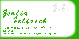 zsofia helfrich business card